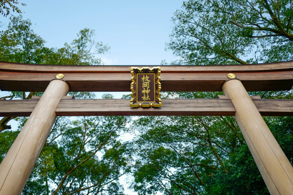 枚岡神社、鳥居©2019 仰木一弘 wih LeicaQ